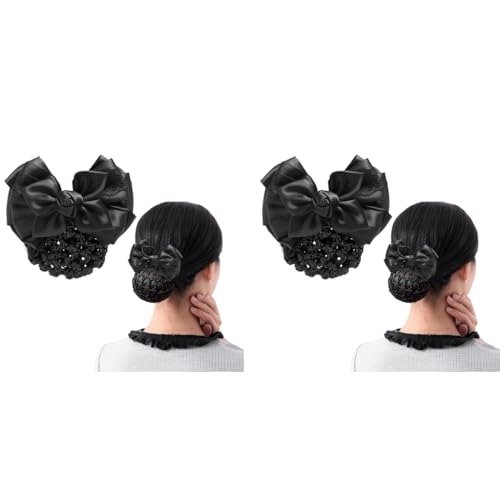 PALAY® Hair Buns Clip Bow Bun Nets Maker Lace Rose Accessories for Women Spring Snood Net Work or Daily Dancer Nurse Accessory 2 PCS PALAY® Hair Buns Clip Bow Bun Nets Maker Lace Rose Accessories for Women Spring Snood Net Work or Daily Dancer Nurse Accessory 2 PCS